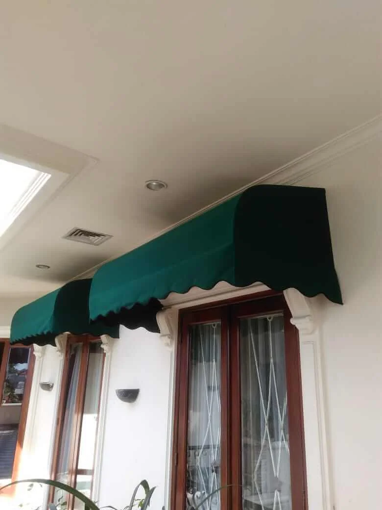 canopy kain lengkung rumah